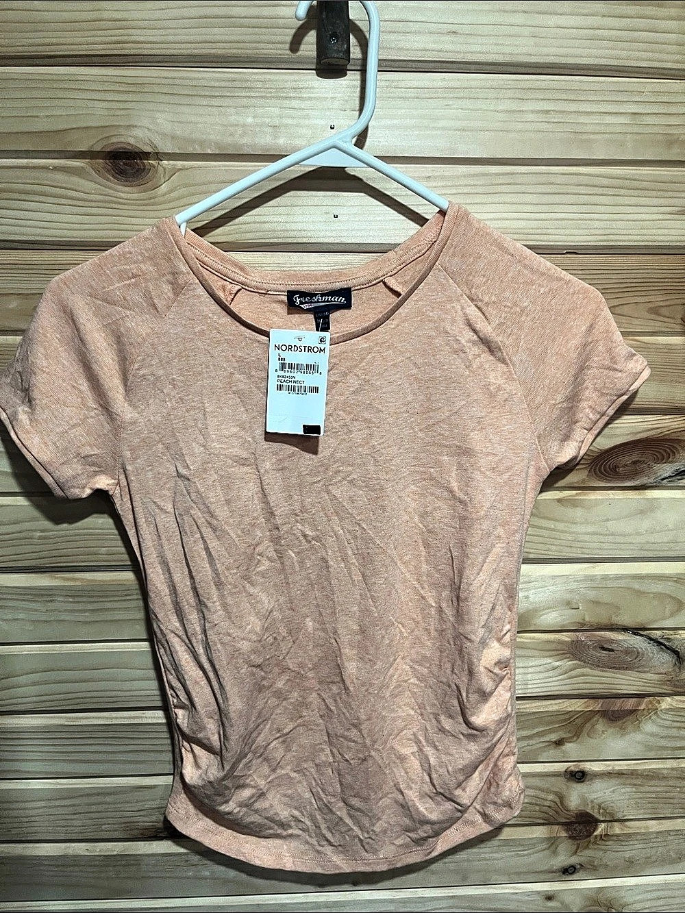 Free People Short Sleeve Tee in Orange Size Large NWT